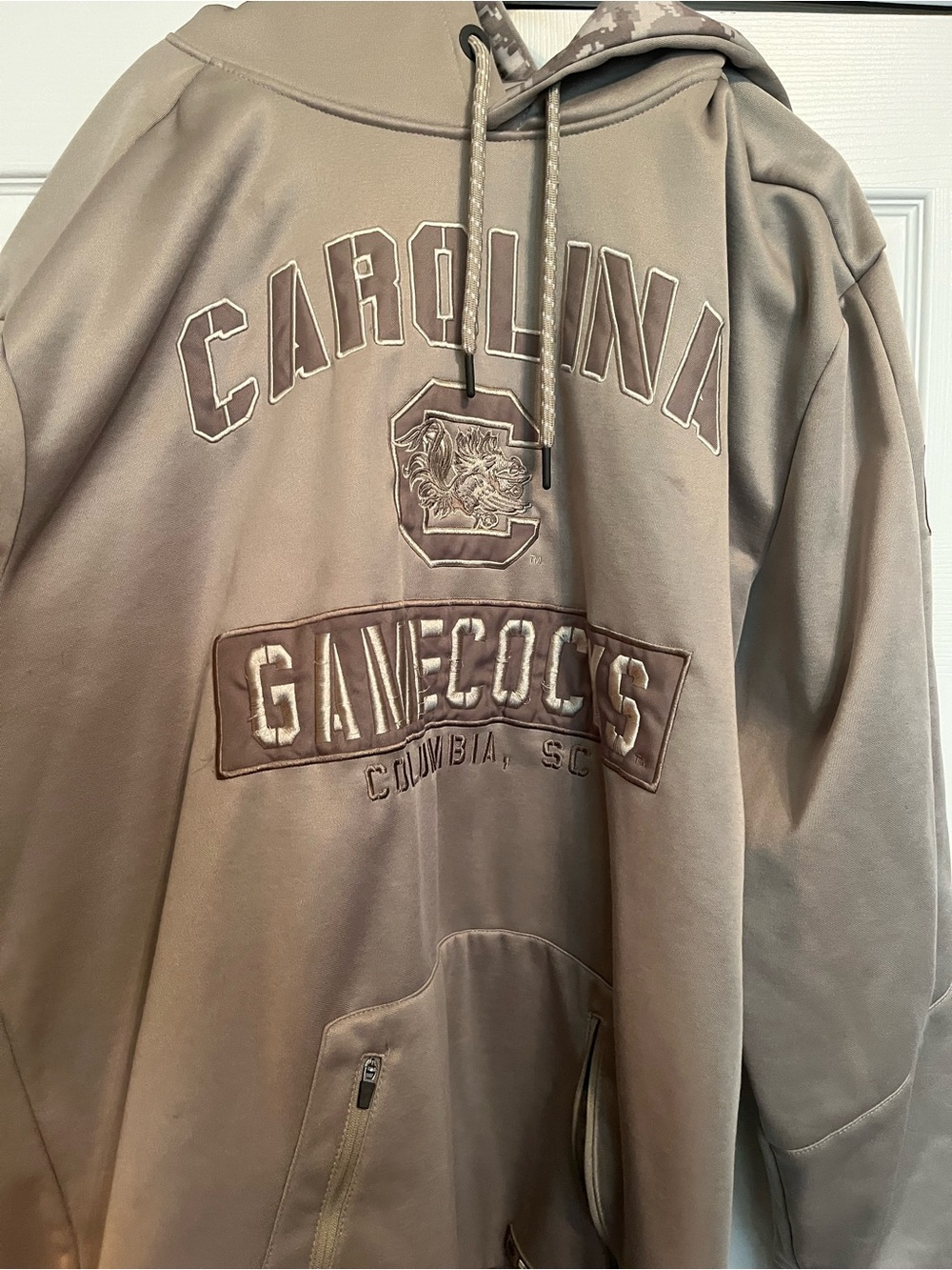 Carolina Gamecocks Hooded Performance Jacket - Taupe